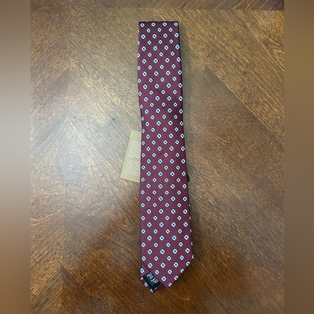 Boss Elegant Burgundy Patterned Tie